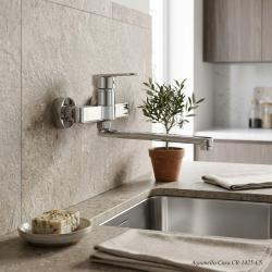 Aquanello Casa Single-lever Kitchen Wall Faucet Chrome with 25 cm spout CR-1425-CS